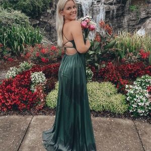 Silk Emerald Green Formal Dress